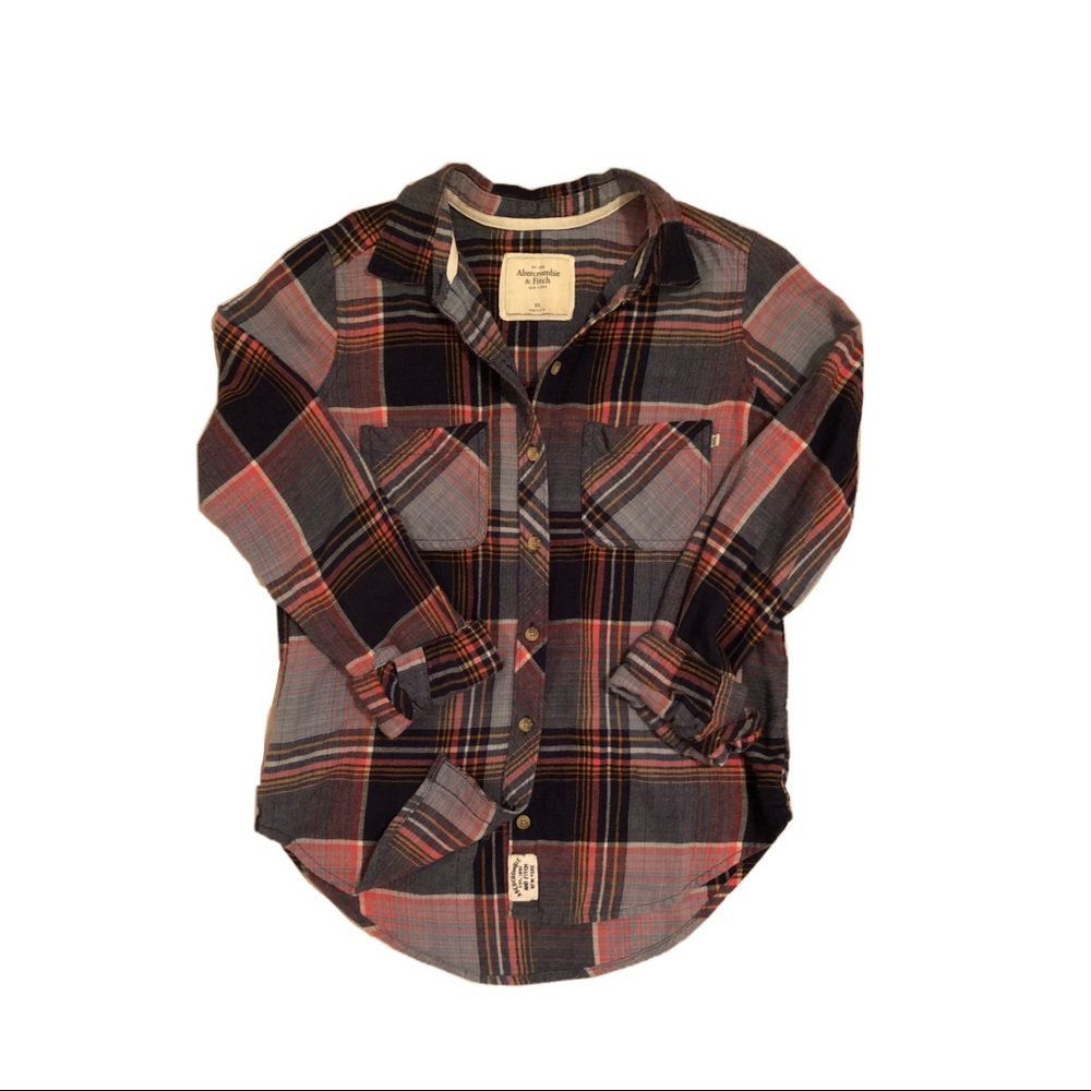 A&F Blue/Pink Flannel